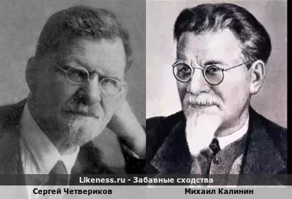Биолог Сергей Сергеевич Четвериков похож на М. И. Калинина