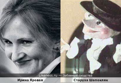 Ирина Яровая похожа на старуху Шапокляк