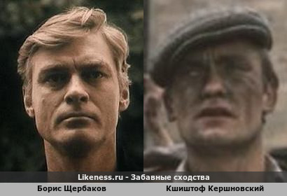 Борис Щербаков похож на Кшиштофа Кершновского
