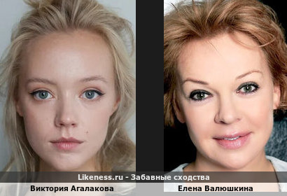 Виктория Агалакова похожа на Елену Валюшкину