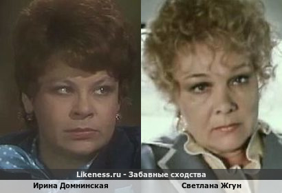 Ирина Домнинская похожа на Светлану Жгун