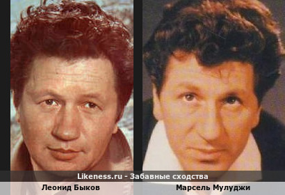 Леонид Быков похож на Марселя Мулуджи