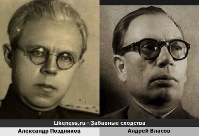 Александр Поздняков похож на Андрея Власова