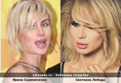 Ирина Скриниченко похожа на Светлану Лободу
