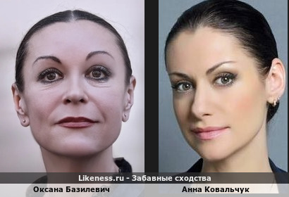 Оксана Базилевич похожа на Анну Ковальчук