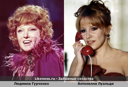 Людмила Гурченко похожа на Антонеллу Луальди