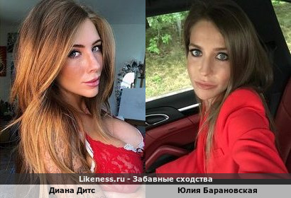 Диана Дитс похожа на Юлию Барановскую