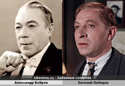 Александр Бобров похож на Евгения Лебедева