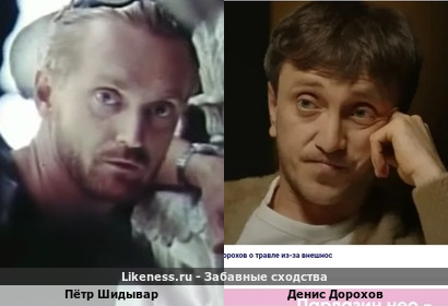 Пётр Шидывар похож на Дениса Дорохова