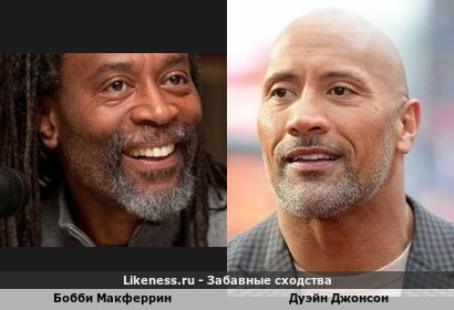 Бобби Макферрин похожа на Дуэйна Джонсона