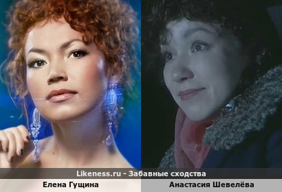 Елена Гущина похожа на Анастасию Шевелёву