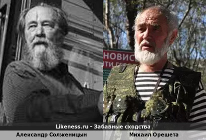 Александр Солженицын похож на Михаила Орешету