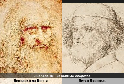 Леонардо да Винчи похож на Питера Брейгеля
