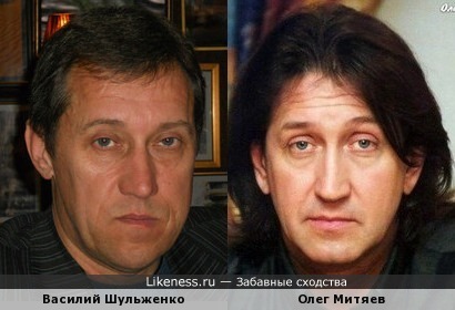 Василий Шульженко похож на Олега Митяева