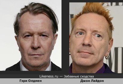 Гэри Олдмен и Джон Лайдон похожи