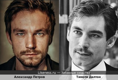 Александр Петров похож на Тимоти Далтона