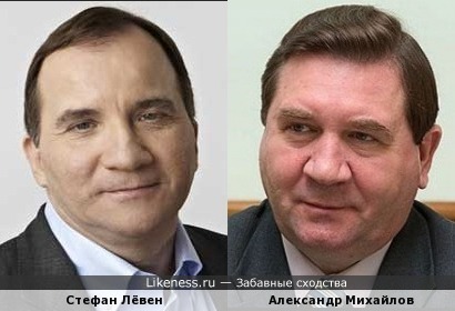 Премьер-министр Швеции Стефан Лёвен и губернатор Курской области Александр Михайлов