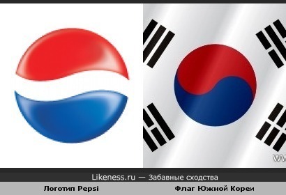 Логотип Pepsi похож на флаг Южной Кореи