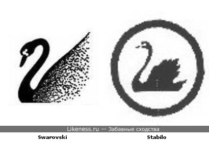 Логотипы Swarovski и Stabilo похожи!