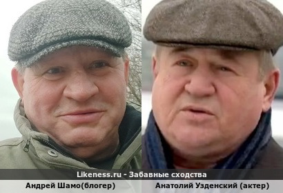 Андрей Шамо (блогер) немного напоминает Анатолия Узденского (актера)…!!!
