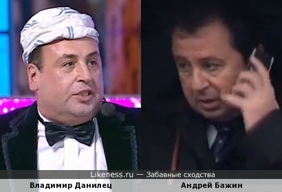 Андрей Бажин похож на Владимира Данильца