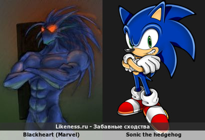 Blackheart (Marvel) напоминает Sonic the hedgehog. Синие, Игольчатые &hellip;