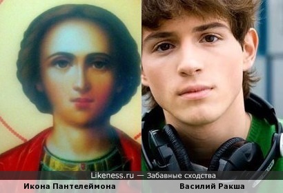 Ввиду популярности икон на сайте в последнее время - свой вариант сравненной иконы Пантелеймона и Василий Ракша:)