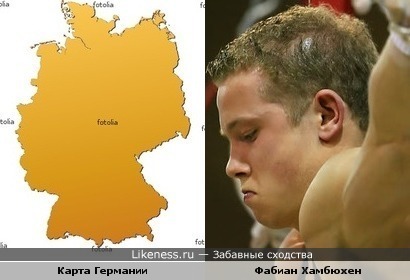 Карта Германии похожа на профиль немецкого гимнаста Фабиана Хамбюхена
