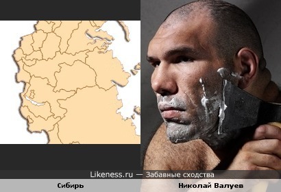 Карта Сибири похожа на профиль Николая Валуева
