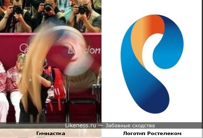 Фото гимнастки напомнило логотип &quot;Ростелеком&quot; (неужели продакт плейсмент?))