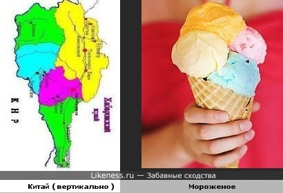 Китай ( вертикально ) и мороженое