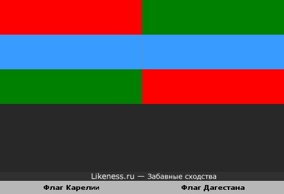 Флаг Карелии и Флаг Дагестана