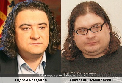 Политик Андрей Богданов и актёр Анатолий Осмоловский похожи