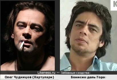 Олег Чудинцов похож на Бенисио Дель Торо