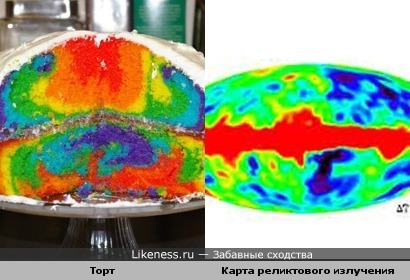 Торт похож на анизотропию реликтового излучения Вселенной