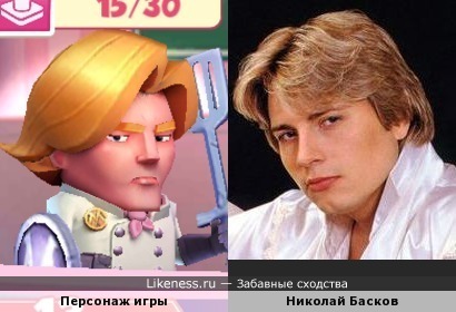 Персонаж игры напоминает Николая Баскова