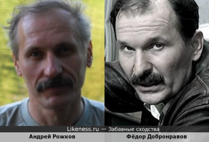 Андрей Рожков похож на Фёдора Добронравова