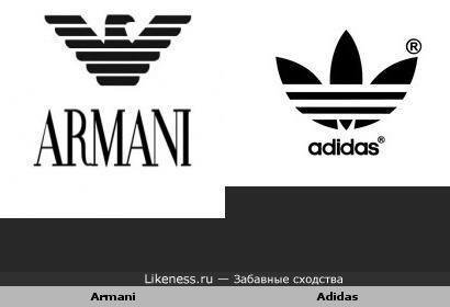 Логотипы двух брендов одежды похожи