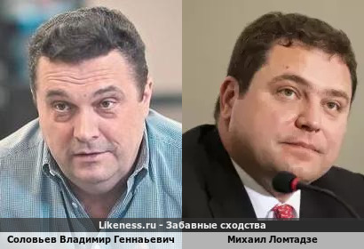 Соловьев Владимир Геннаьевич похож на Михаила Ломтадзе