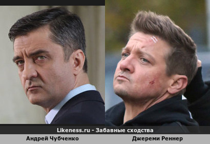 Андрей Чубченко похож на Джереми Реннера
