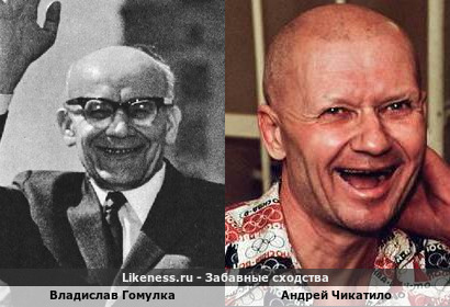 Андрей Чикатило похож на Владислава Гомулку