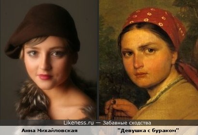 Девушка с картины Венецианова похожа на Анну Михайловскую