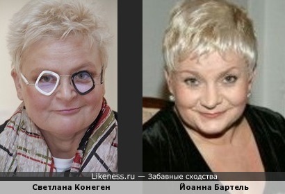 Светлана Конеген похожа на Йоанну Бартель