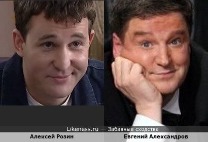 Алексей Розин похож на Евгения Александрова