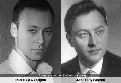 Тимофей Фёдоров похож на Олега Голубицкого