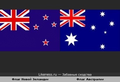 Флаги Австралии и Новой Зеландии