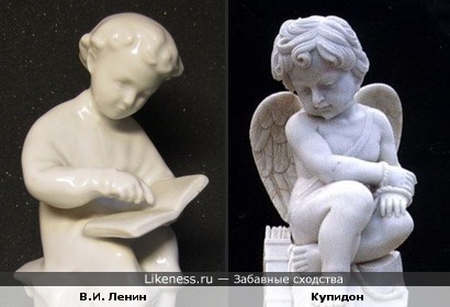 Два &quot;ангелочка&quot;......... (скульптура Володи Ульянова (Ленина) и Купидона)
