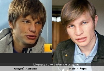 Андрей Аршавин похож на Майкла Йорка в молодости
