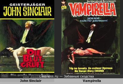Обложка хоррор-комикса &quot;Джон Синклер&quot; напомнила обложку &quot;Вампиреллы&quot; художника Мануэля Переса Санжулиана