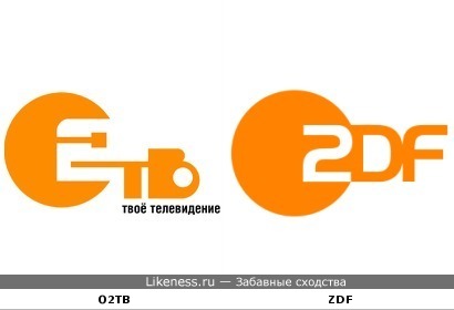 Логотип О2ТВ похож на логотип немецкого канала ZDF